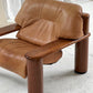 - Pacific Green Tan Leather Armchair