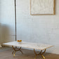 Marble Coffee Table with Brass Base