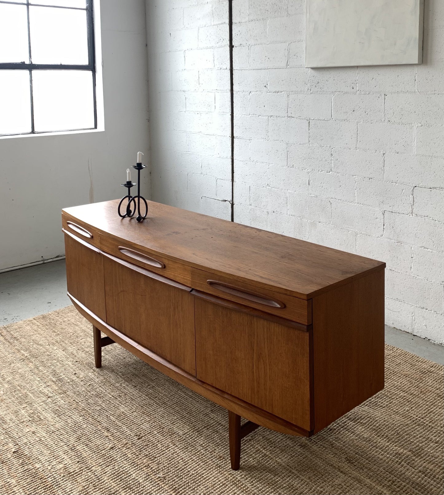 Bow Front Mid Century Sideboard
