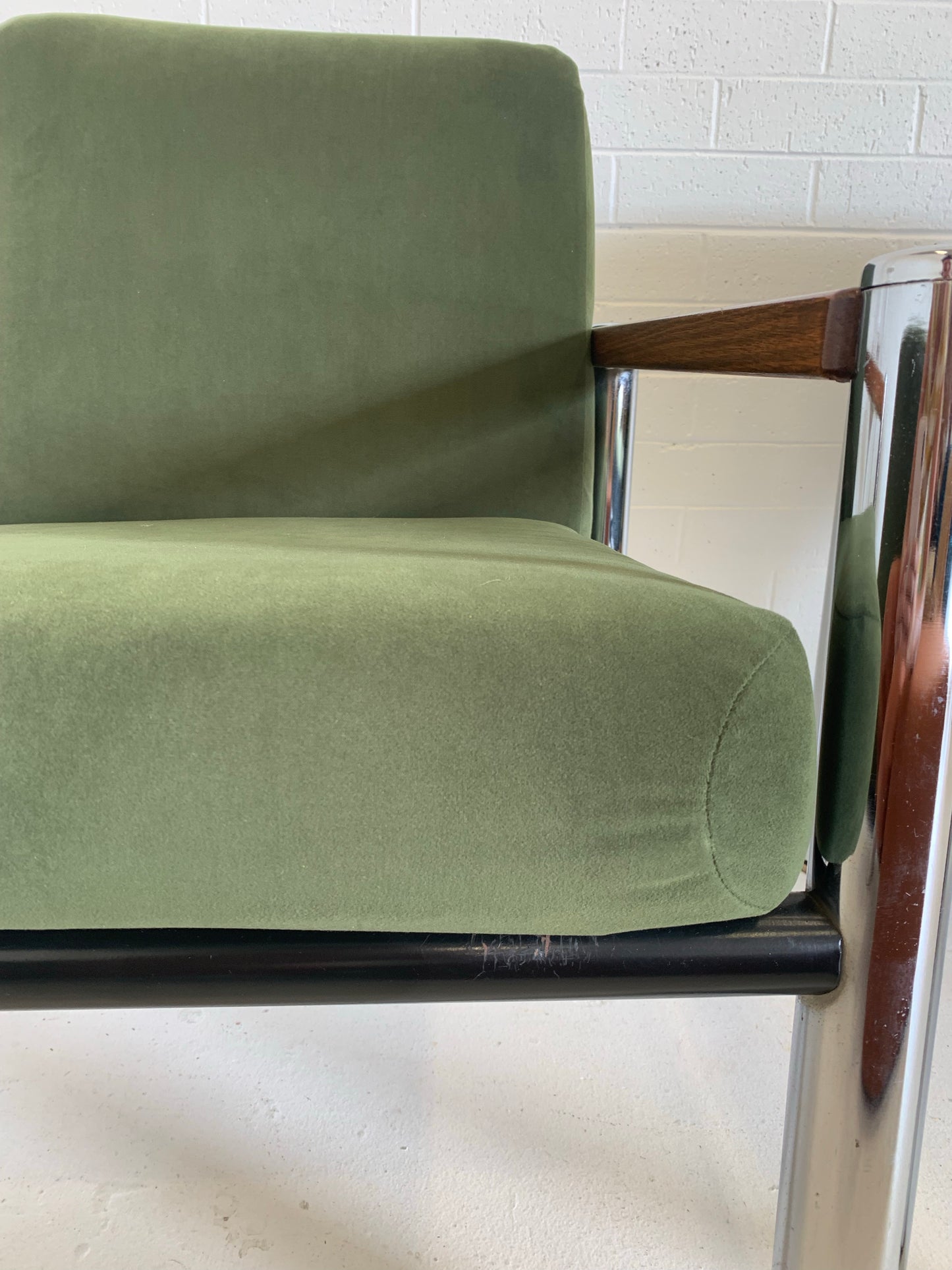 Vintage Teak and Chrome Sebel Armchairs