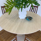 Vintage Italian Honed Travertine Dining Table
