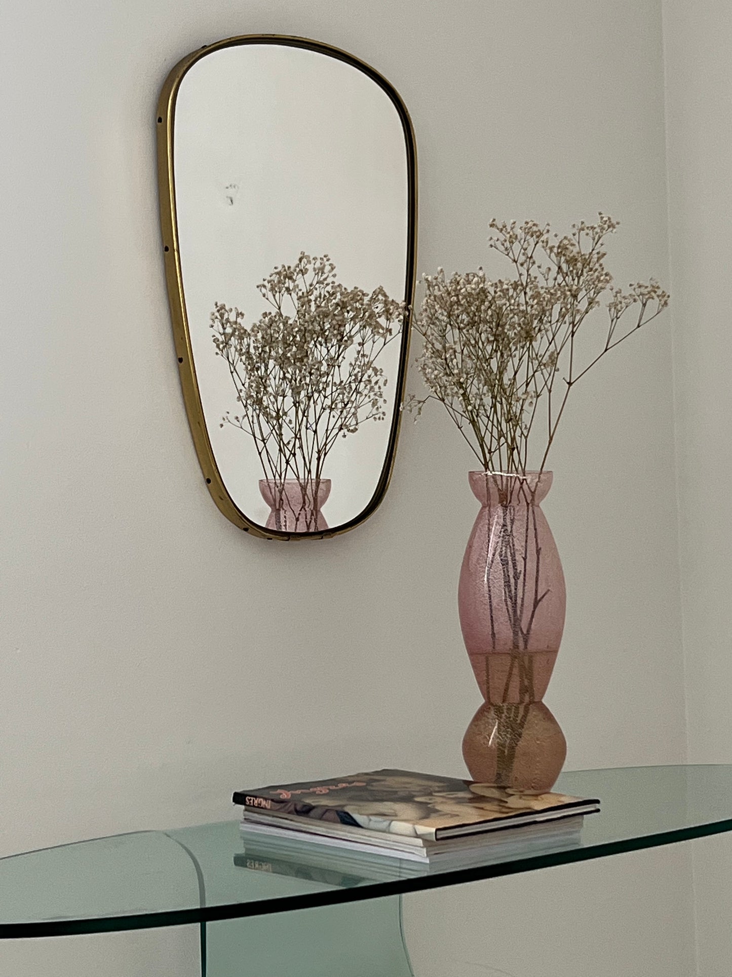1950s Italian Brass Mirror