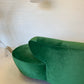Stunning Green Curved Velvet Sofa