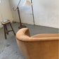 Bespoke Curved Sofa in Ginger Velvet