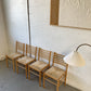 Set of Four Rush Dining Chairs