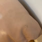 Vintage Modular Curved Blush Pink Leather Sofa