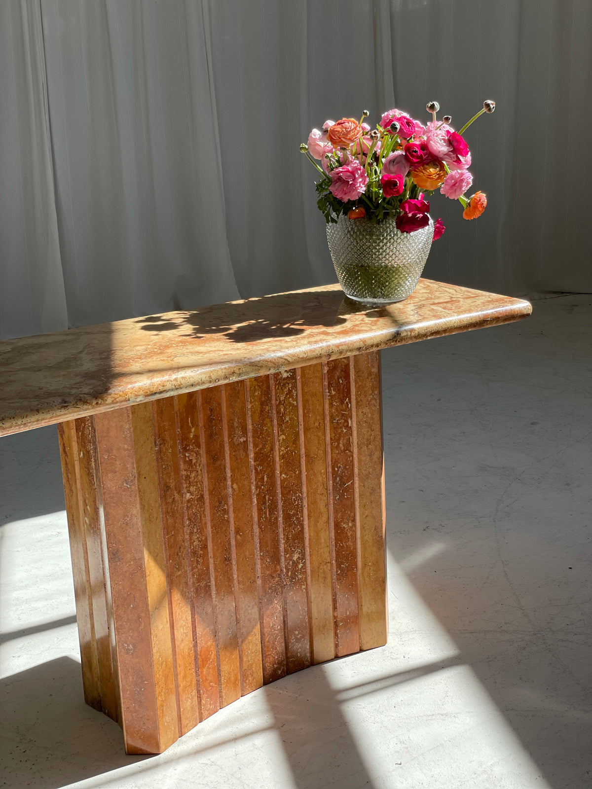 Orange Marble Hall Table