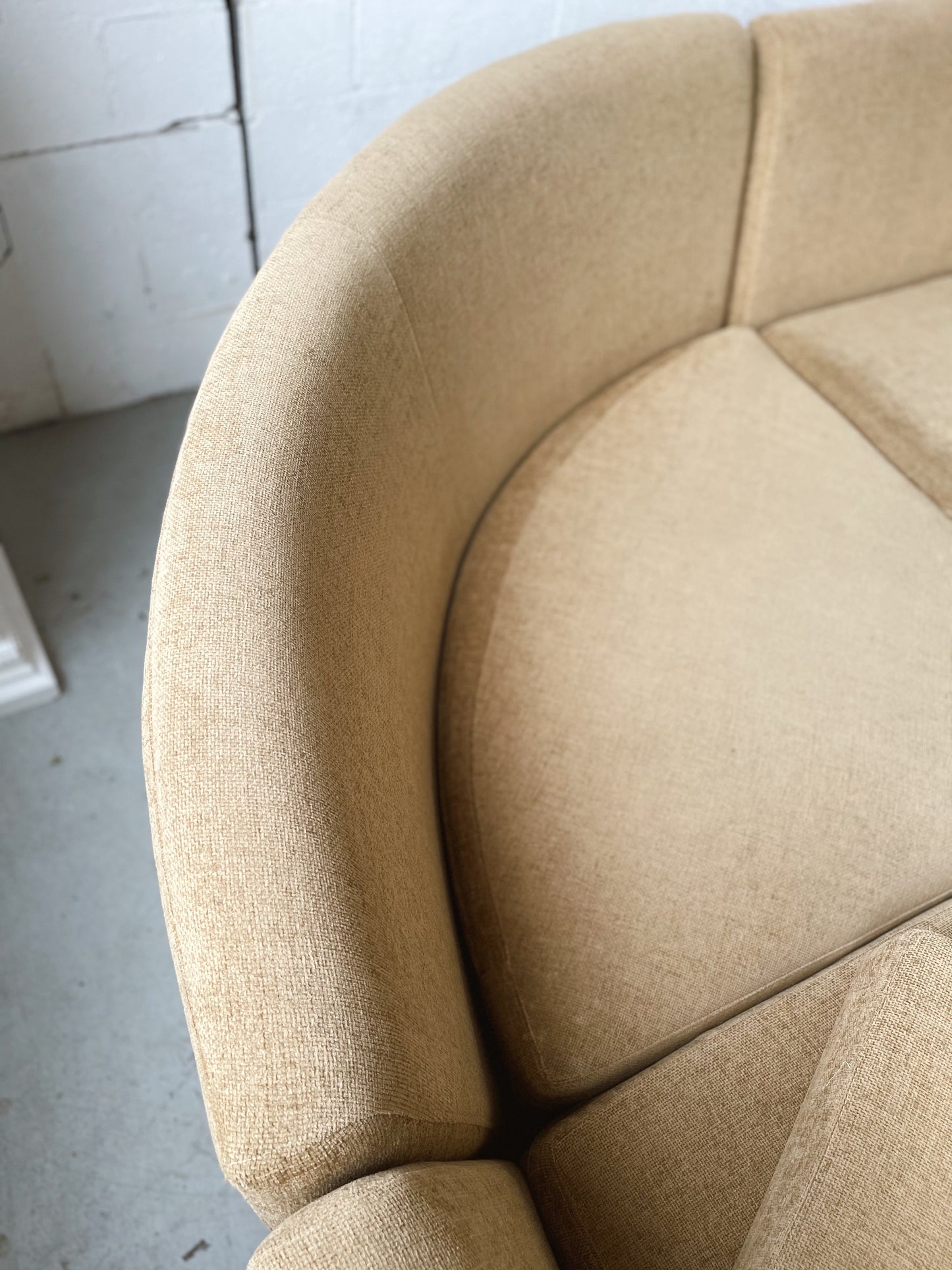 Curved Modular Sofa with Ottoman