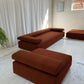 - Bespoke Rust Boucle Modular Sofa Set