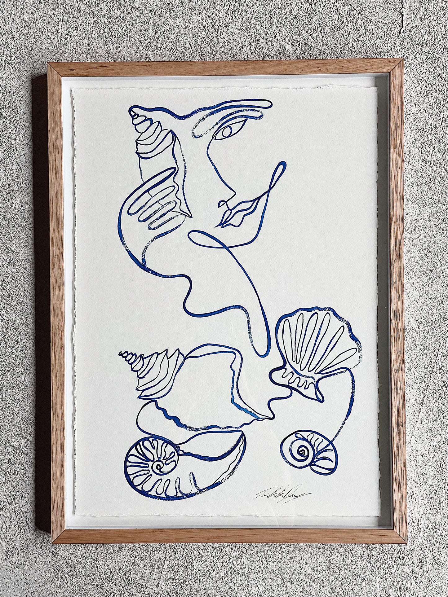 “Call Me On My Shell Phone” By Rikki Day ~ Float framed in Tasmanian Oak, limited edition