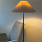 - Vintage Iron Floor Lamp with Pleated Shade