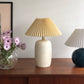 Swirl Lolly Lamp with Cream Pleated Shade
