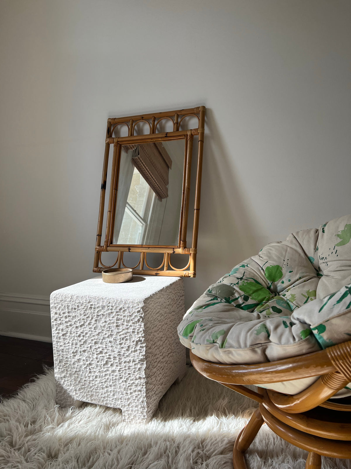 Vintage Cane Mirror