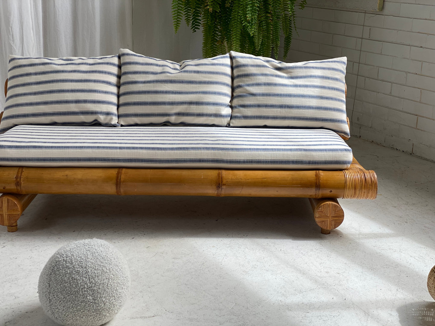 Vintage Bamboo Sofa Daybed