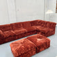 Vintage Velvet Modular Sofa - Seven Piece Set