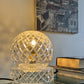 - Large Crystal-Cut Orb Lamp, 1960s