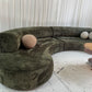- Bespoke Large Chenille Curved Modular Sofa