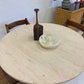 Vintage Unfilled Travertine Dining Table