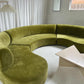 - Bespoke Olive Velvet Curved Modular Sofa