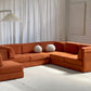 Rust Corduroy Vintage Modular Sofa