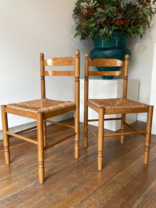 Woven Rush Dining Chairs