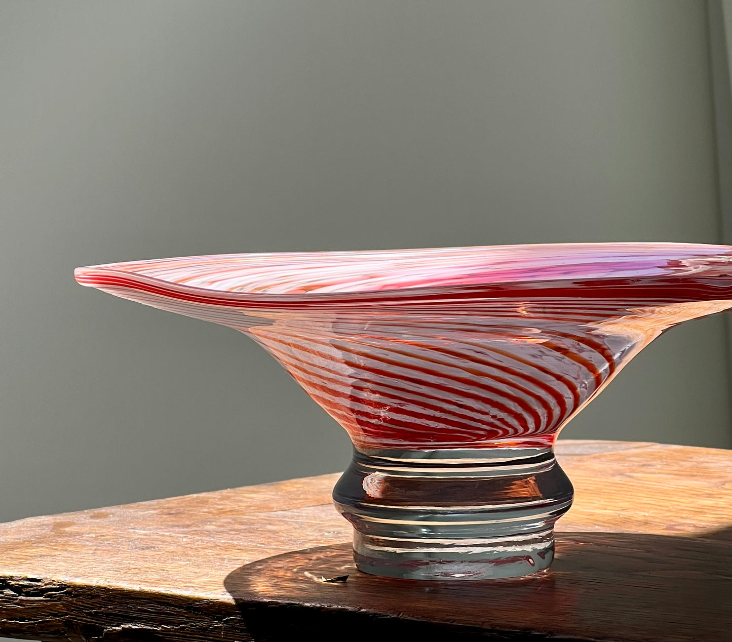 Vintage Swirly Murano Fruit Bowl, Italy