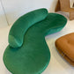 Stunning Green Curved Velvet Sofa