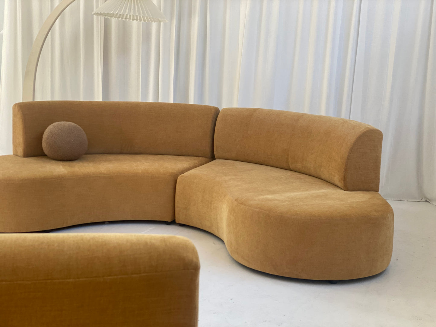 Bespoke Mustard Curvy Modular Sofa