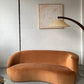 Bespoke Curved Sofa in Ginger Velvet