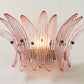 - Pink Murano Palmette Sconce, Italy - Two Available