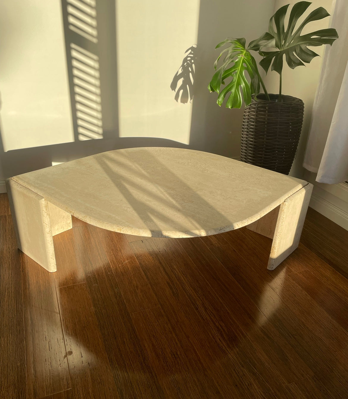 Teardrop Traverting Coffee Table