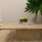 Large Vintage Unfilled Travertine Coffee Table