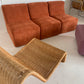 Vintage Modular Cord Sofa, Newly Upholstered