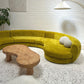- Bespoke Large Chartreuse Velvet Curved Modular Sofa