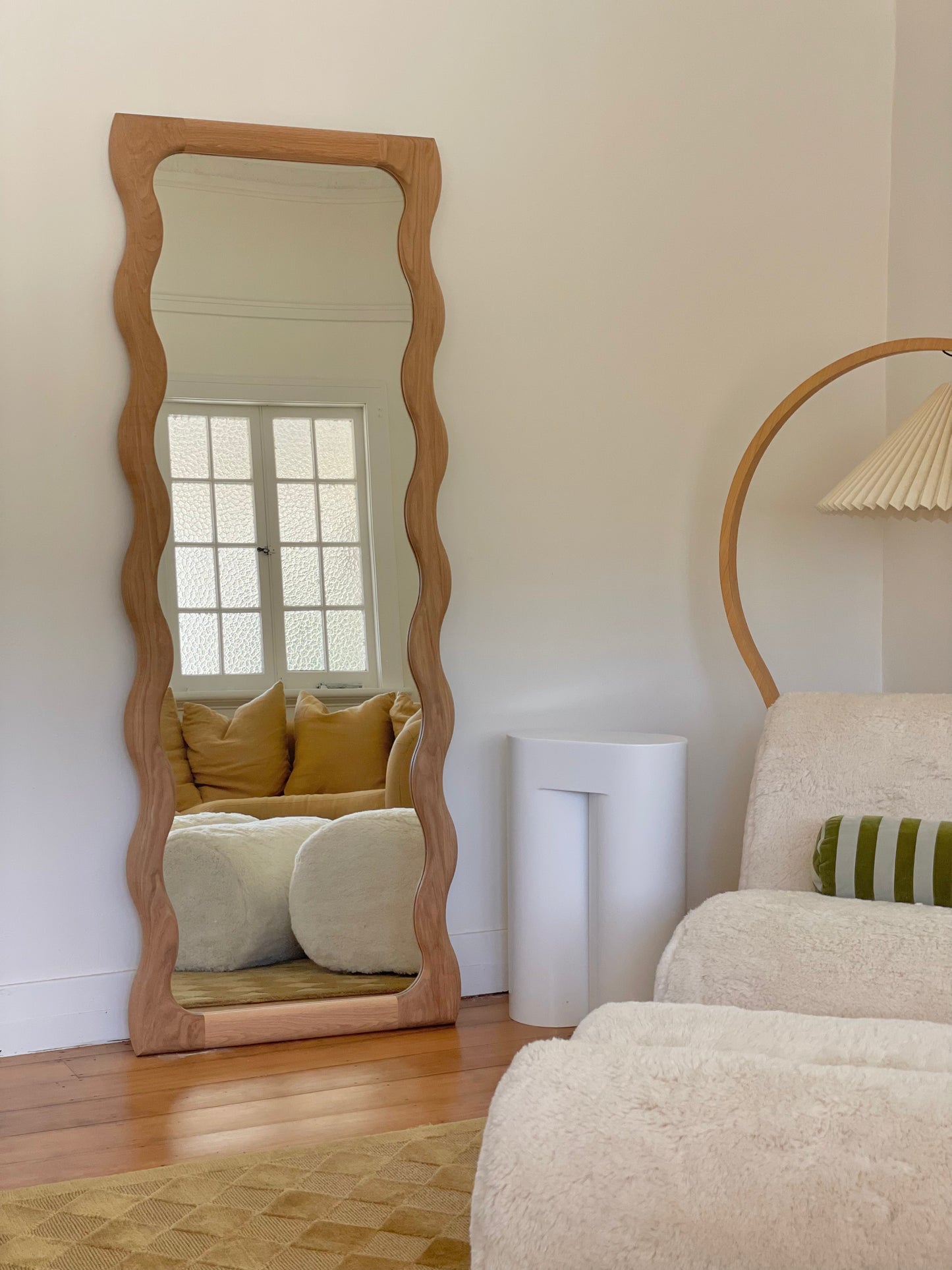 Knot Studio Wavy Floor Mirror OAK