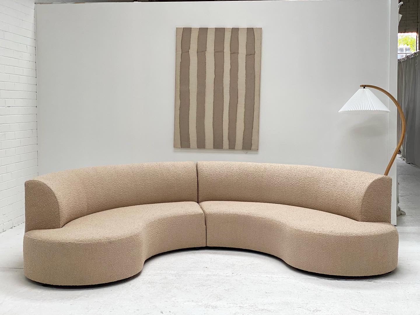 Curved Boucle Modular Sofa