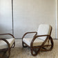 Classic Cane Pretzel Chair in Boucle - Two Available