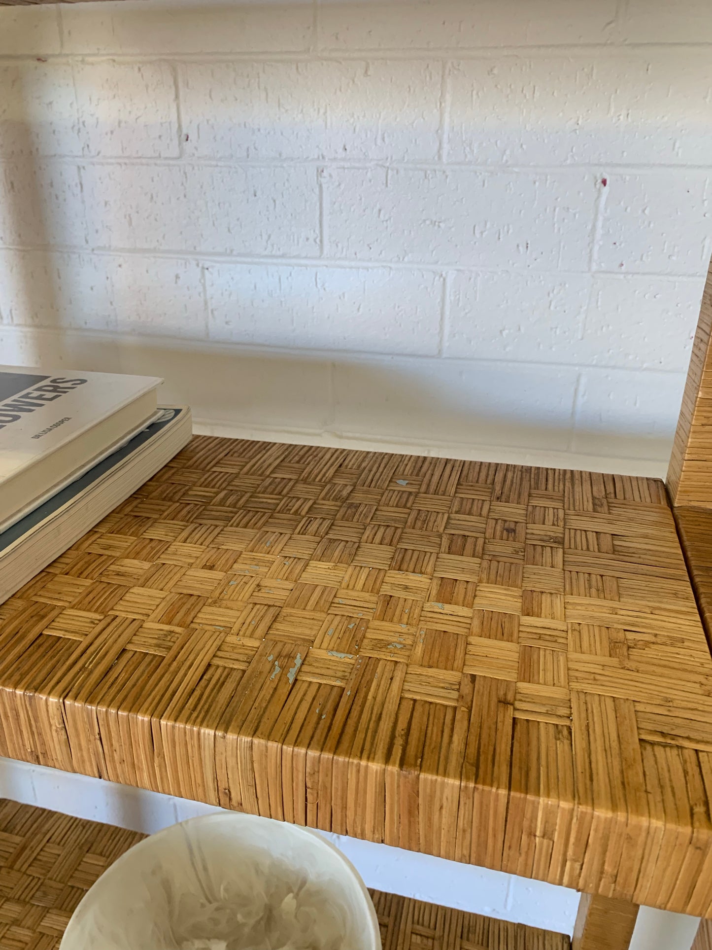 Vintage Rattan Bookshelf