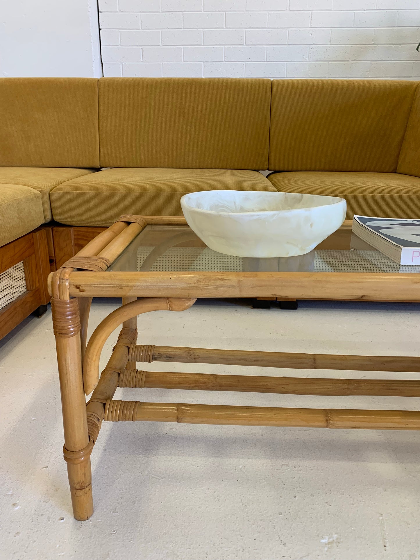 Vintage Cane Coffee Table