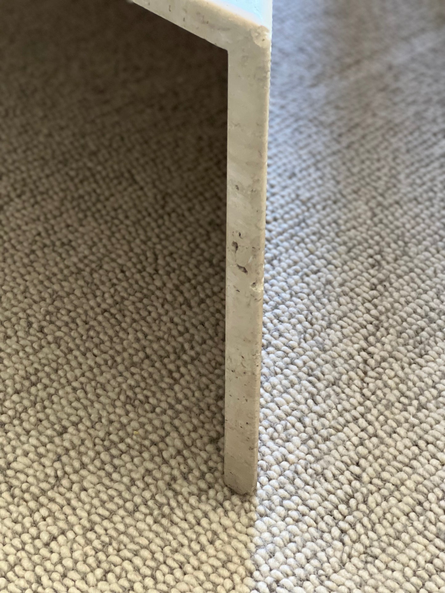 Vintage Italian Split Unfilled Travertine Coffee Table