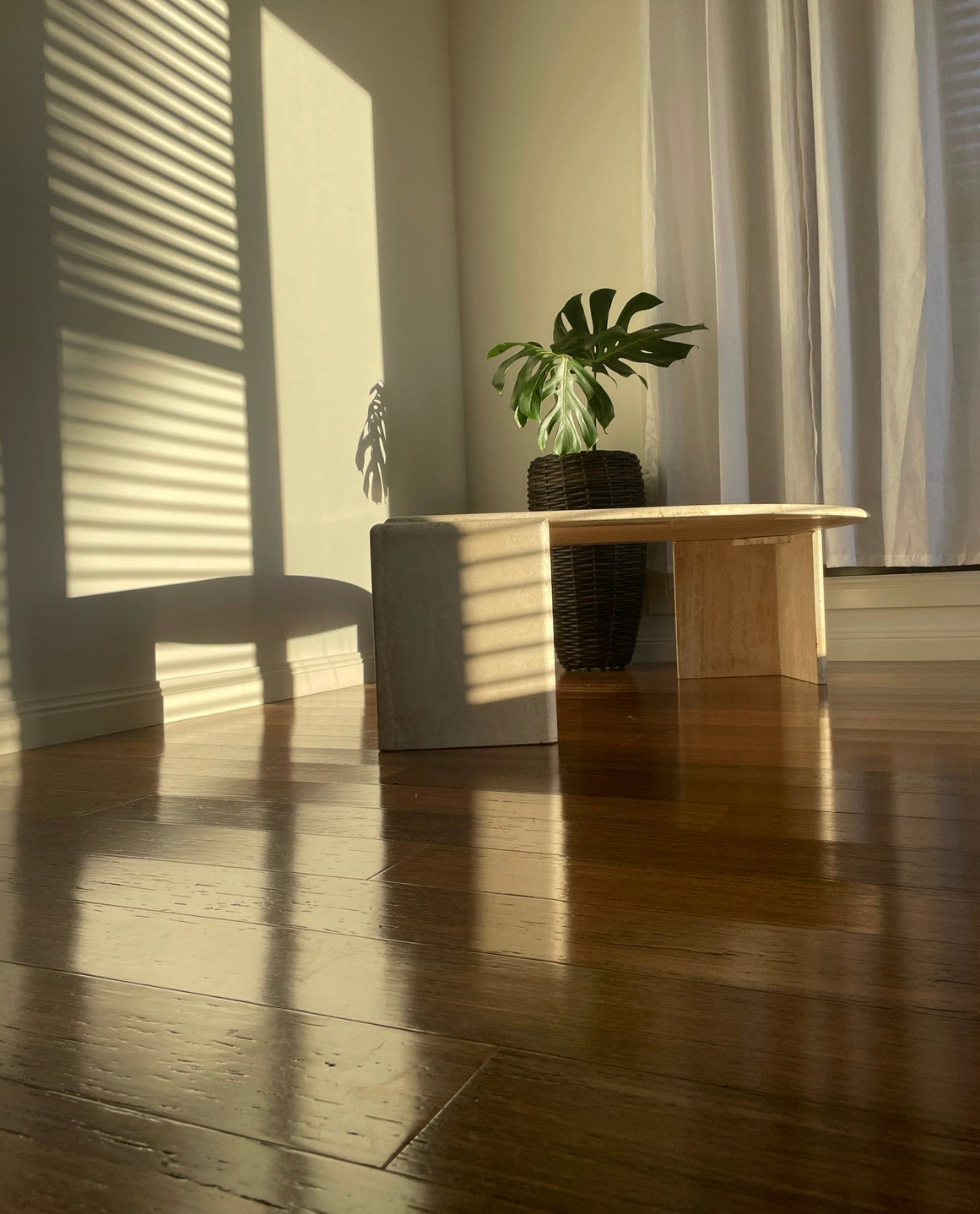 Teardrop Traverting Coffee Table