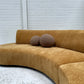 = Bespoke Mustard Curved Sofa Set