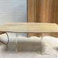 Custom Travertine Lucite Dining Table
