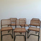 Set of Vintage Cane Cantilever Dining Chairs