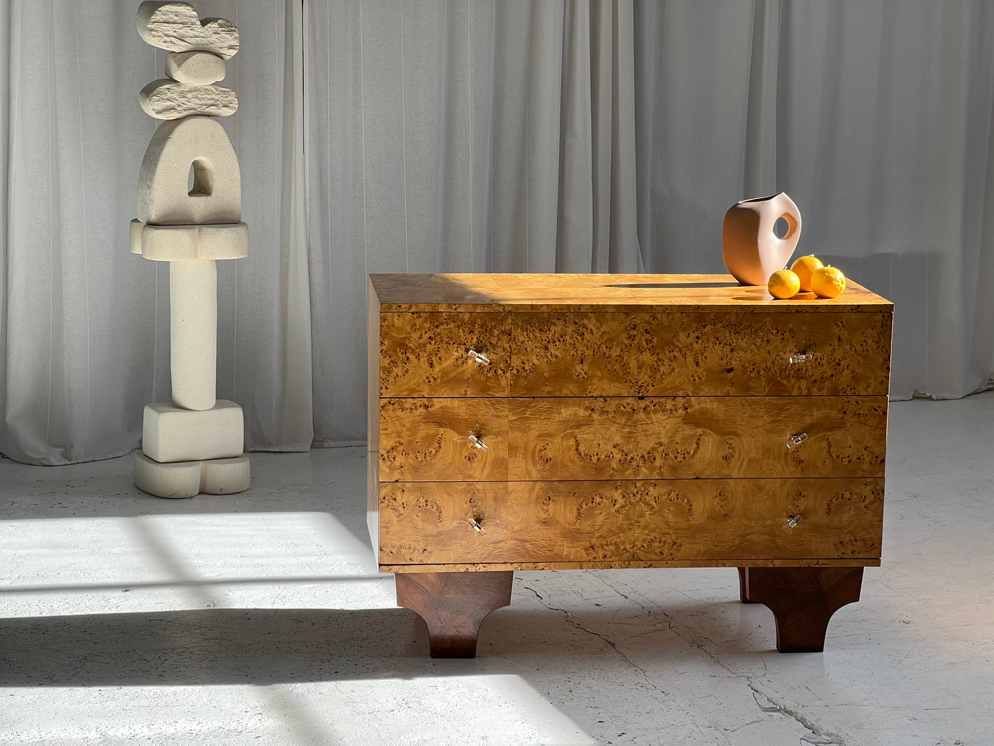- Walnut Birds Eye Burl Drawers