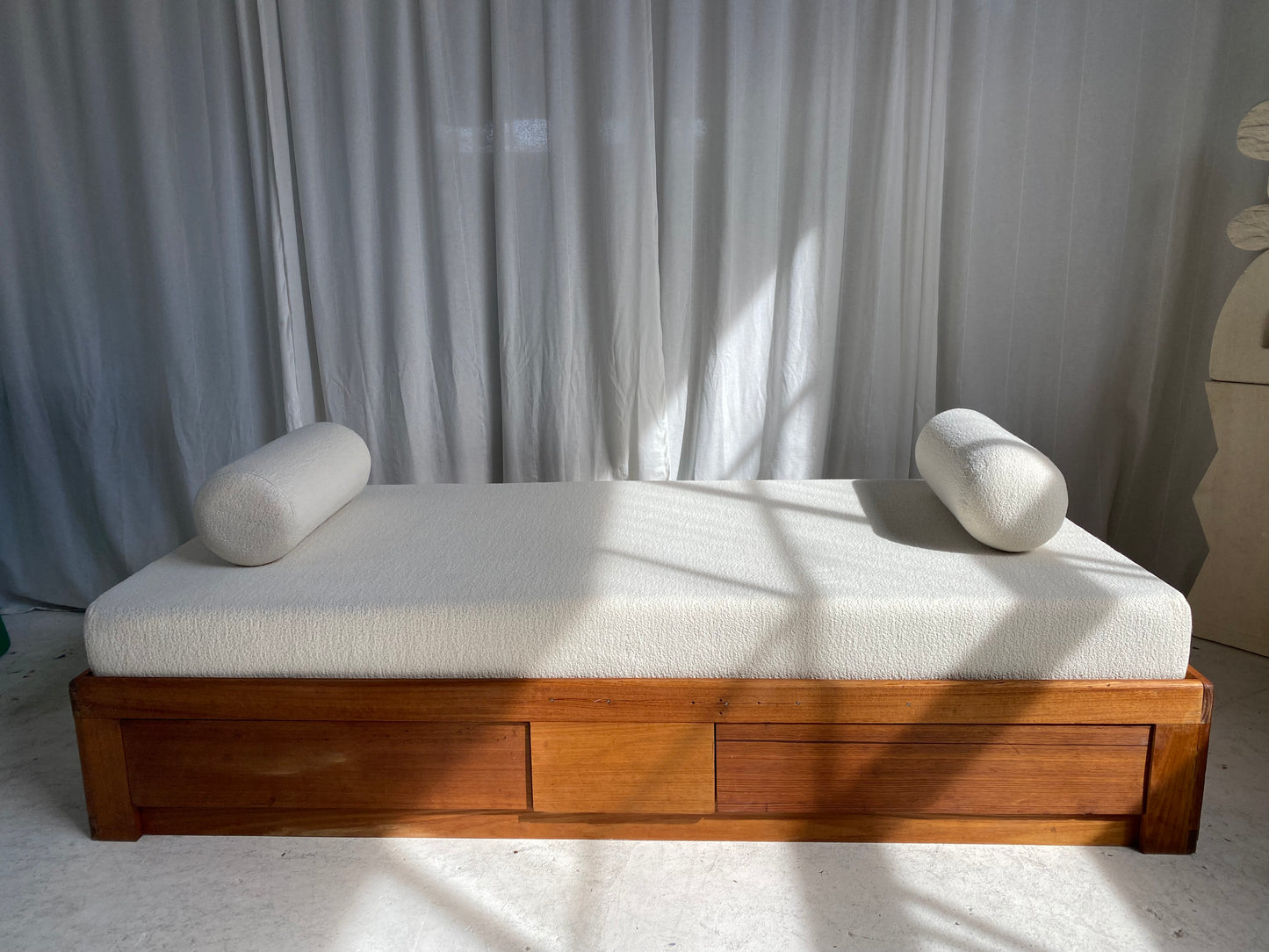 Vintage Handmade Wooden Daybed Sofa