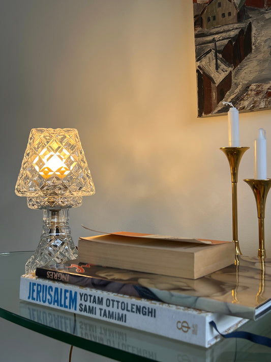 - Crystal-Cut Square Mushroom Lamp, 1960s