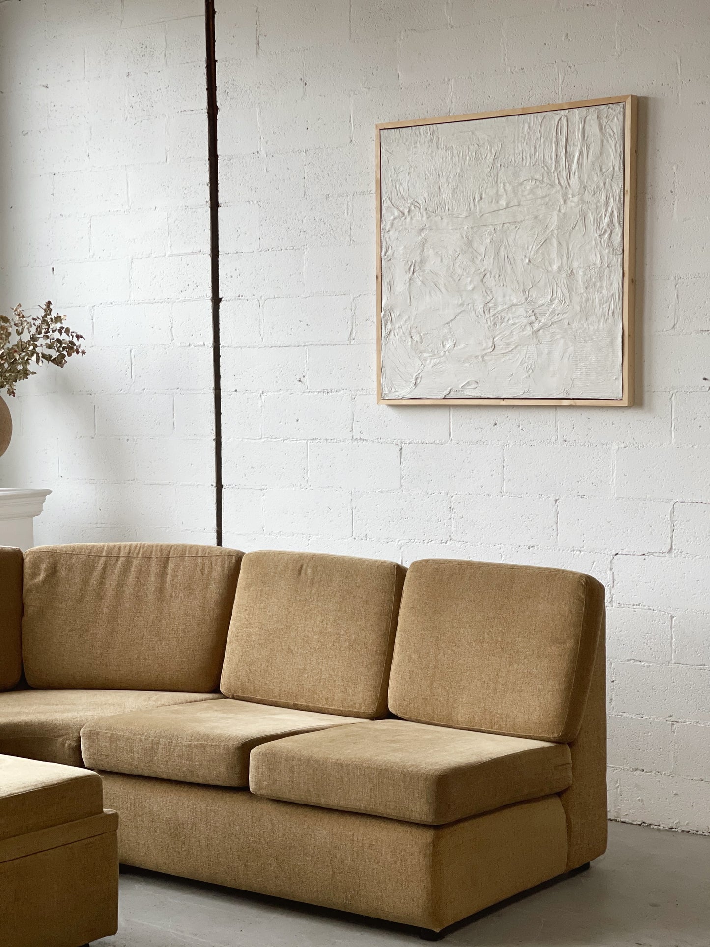 Curved Modular Sofa with Ottoman