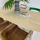 Vintage Travertine Dining Table