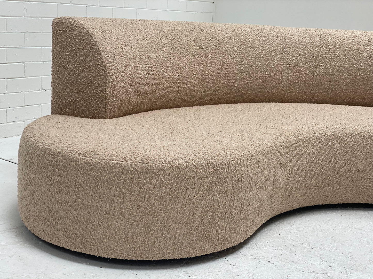 Curved Boucle Modular Sofa